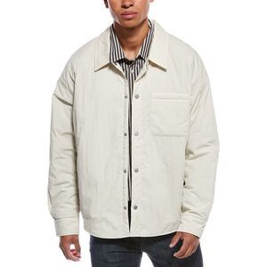 Frame Denim Mens  Padded Shirt Jacket, White